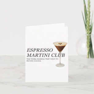 Elegant Espresso Martini Funny Quote Card