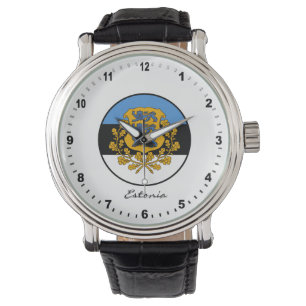 Elegant Estonia Watch & Estonian Flag