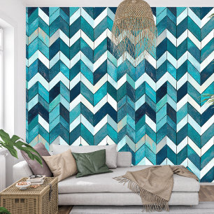 Elegant Ethereal Geometric Turquoise Wallpaper