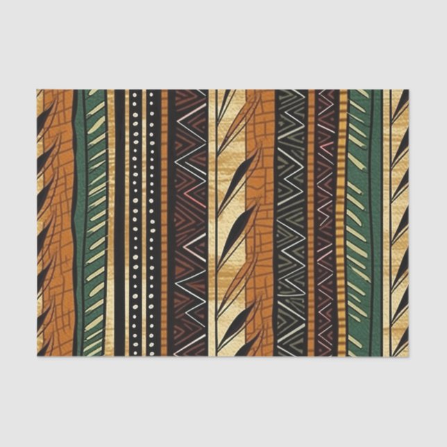 Elegant Ethnic African Pattern with Unique Details Tissue Paper (Front)