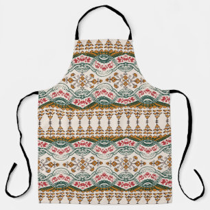 elegant ethnic border pattern with floral boho ele apron