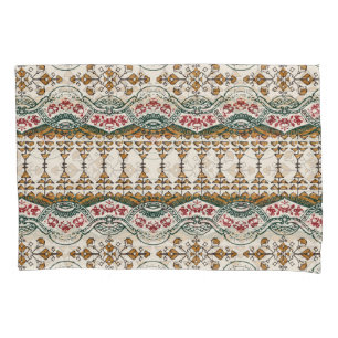 Elegant Ethnic Floral Boho Border Pillowcase