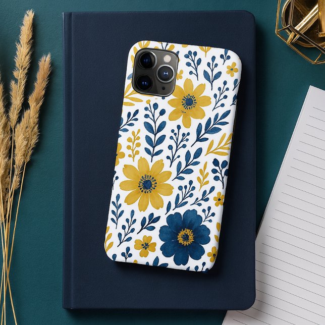 Elegant Ethnic Mediterranean Floral Art Pattern Case-Mate iPhone Case (Creator Uploaded)