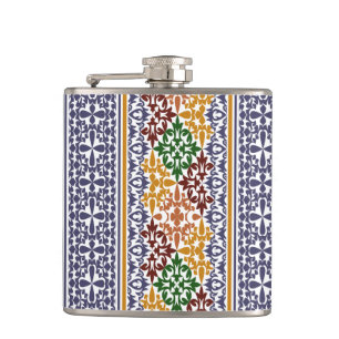 elegant ethnic pattern hip flask