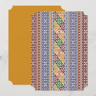 elegant ethnic pattern invitation