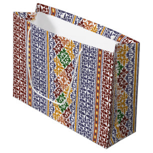 elegant ethnic pattern large gift bag