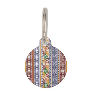 elegant ethnic pattern pet tag