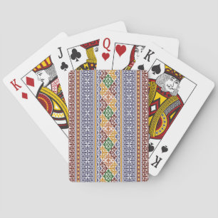 elegant ethnic pattern   playing cards