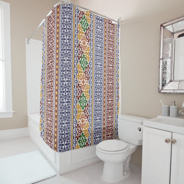 elegant ethnic pattern  shower curtain (In Situ)