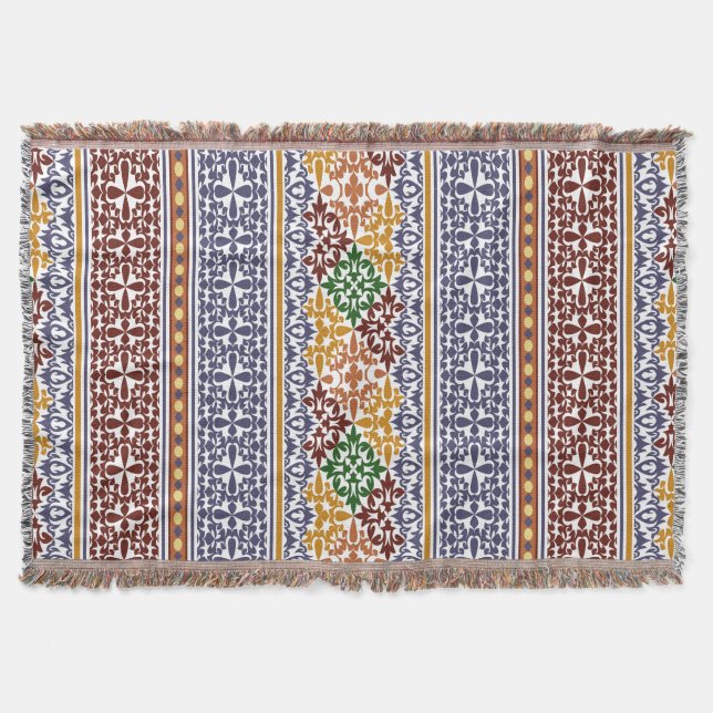 elegant ethnic pattern  throw blanket (Front)
