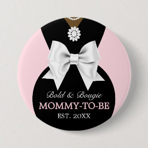 Elegant Ethnic Pink Baby & Co Tiffany Baby Shower 7.5 Cm Round Badge