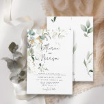 Elegant Eucalyptus and Gold Greenery Wedding Invitation<br><div class="desc">The elegant and classy eucalyptus greenery with gold leaf accents,  and a simple modern calligraphy script.  Easily customise your important details of choice.  An excellent rustic wedding theme for the modern-day bride and groom.</div>