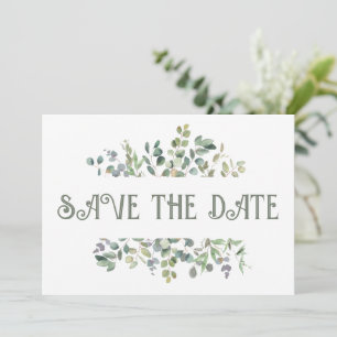 Elegant Eucalyptus Boho Greenery Wedding Save The Date