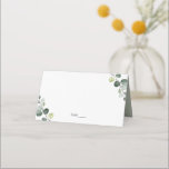 Elegant Eucalyptus Botanical Watercolor Place Card<br><div class="desc">Elegant botanical watercolor eucalyptus design across the card highlights your guest name Personalise by using the fields provided or use the "Customise Further" function to adjust fonts,  sizes and,  spacing. If you need any help or additional pieces or colours please contact me.</div>