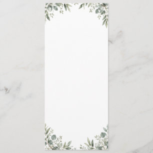 Elegant Eucalyptus Botanical Wedding Program Programme