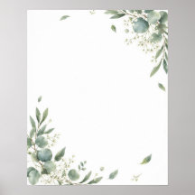 Elegant Eucalyptus Botanical Wedding Welcome Sign