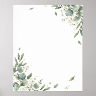 Elegant Eucalyptus Botanical Wedding Welcome Sign