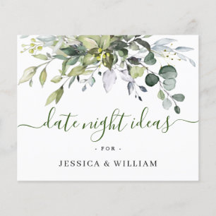 Elegant Eucalyptus Bridal Shower Date Night Idea