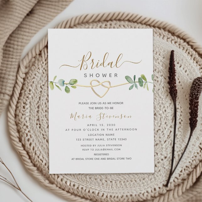 Elegant Eucalyptus Bridal Shower Invitation (Creator Uploaded)
