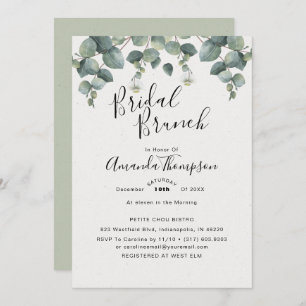 Elegant Eucalyptus Bridal Shower Invitation