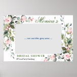 Elegant Eucalyptus Bridal Shower Photo Prop Frame Poster<br><div class="desc">The default size is 24"x 36" inches, you can change it to other size. 18"x 27" (1-2 people), 24"x 36" (2-3 people), 32"x 48" (3-4 people). Once your receive the poster, you need to mount it on a foam board (Foam board can usually be purchased from your local craft store...</div>