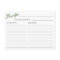 Elegant Eucalyptus Bridal Shower Recipe Card
