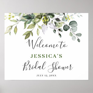 Elegant Eucalyptus BRIDAL SHOWER Welcome Sign