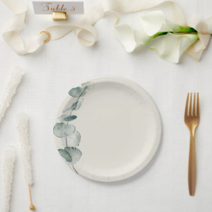 Elegant Eucalyptus Dinner Plate Coastal