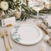 Elegant Eucalyptus Dinner Plate Coastal