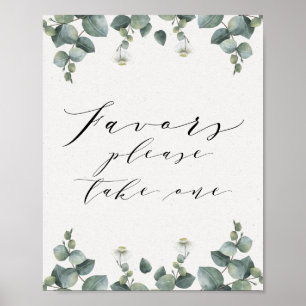 Elegant Eucalyptus Favours Sign