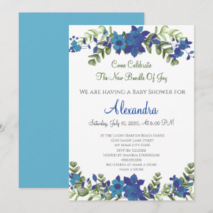 Elegant Eucalyptus Floral Baby Shower invitation