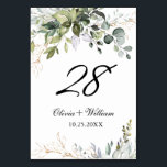 Elegant Eucalyptus Floral Wedding Table Number<br><div class="desc">Create your own Table Number Card with this "Elegant Watercolor Eucalyptus Greenery Wedding Table Number" template to match your wedding colours and style. For further customisation, please click the "customise further" link and use our design tool to modify this template. If you need help or matching items, please feel free...</div>