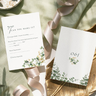 Elegant Eucalyptus Foliage Wedding RSVP