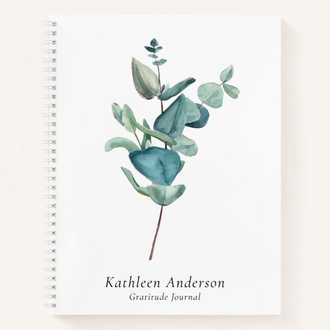 Elegant Eucalyptus Gratitude Journal (Front)