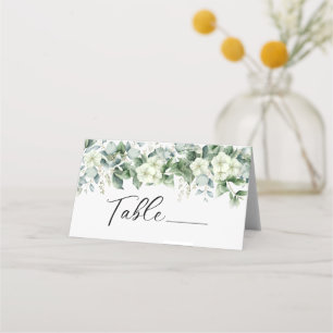 Elegant Eucalyptus Greenery Botanical Wedding Place Card