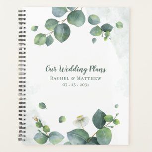 Elegant Eucalyptus Greenery Botanical Wedding Planner