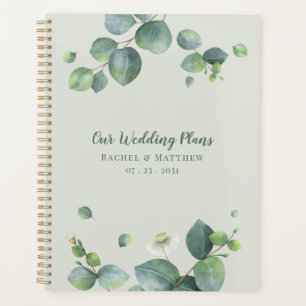 Elegant Eucalyptus Greenery Botanical Wedding Planner