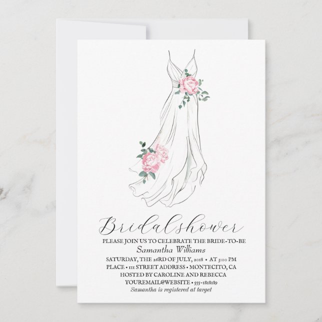 Elegant Eucalyptus Greenery Bridal Shower  Invitation (Front)
