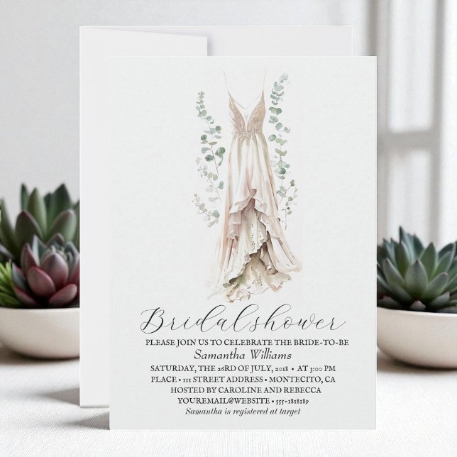 Elegant Eucalyptus Greenery Bridal Shower  Invitation (Creator Uploaded)