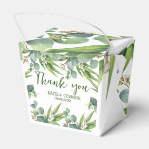Elegant Eucalyptus Greenery Favor Thank You Favour Box