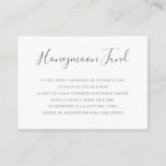 Elegant Eucalyptus Greenery Gold Honeymoon Fund Enclosure Card<br><div class="desc">Beautiful wedding honeymoon fund enclosure cards featuring watercolor eucalyptus and gold leaves. Perfect choice for spring and summer weddings.</div>