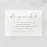 Elegant Eucalyptus Greenery Gold Honeymoon Fund Enclosure Card<br><div class="desc">Beautiful wedding honeymoon fund enclosure cards featuring watercolor eucalyptus and gold leaves. Perfect choice for spring and summer weddings.</div>