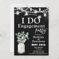 Elegant Eucalyptus Greenery I Do Engagement Party