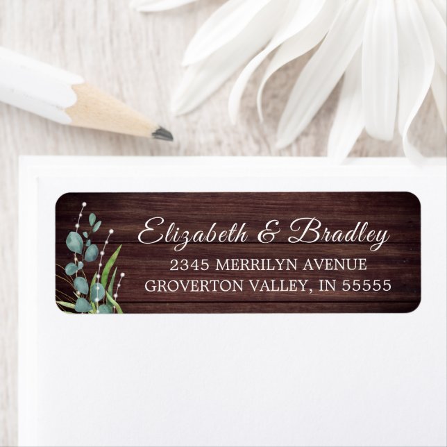Elegant Eucalyptus Greenery Lights Label (Insitu)