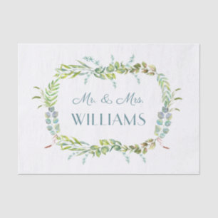 Elegant Eucalyptus Greenery Wedding & Anniversary Tissue Paper