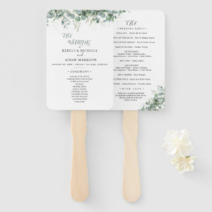 Elegant Eucalyptus Greenery Wedding Hand Fan