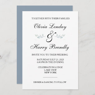 Elegant Eucalyptus Greenery Wedding Invitation