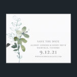 Elegant Eucalyptus Greenery Wedding Save the Date Announcement Postcard<br><div class="desc">This chic eucalyptus greenery is perfect for your special announcement! And the postcard format makes it so easy!</div>