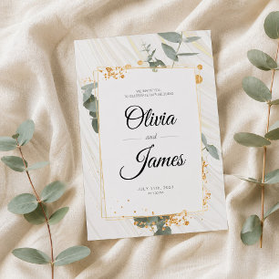 Elegant eucalyptus greenery wedding shower invitation