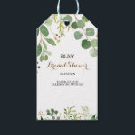 Elegant Eucalyptus Leaf Greenery Bridal Shower Gift Tags<br><div class="desc">These elegant eucalyptus leaf greenery bridal shower gift tags are perfect for a tropical wedding shower.  The design features artistically hand-painted beautiful eucalyptus green leaves arranged into geometric shapes,  inspiring natural beauty.</div>
